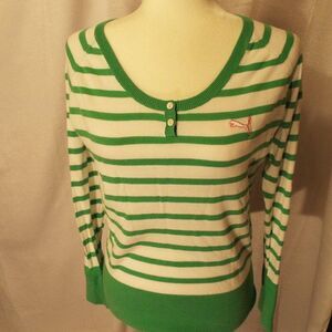 Puma Golf Women's Striped green and white sweater size medium